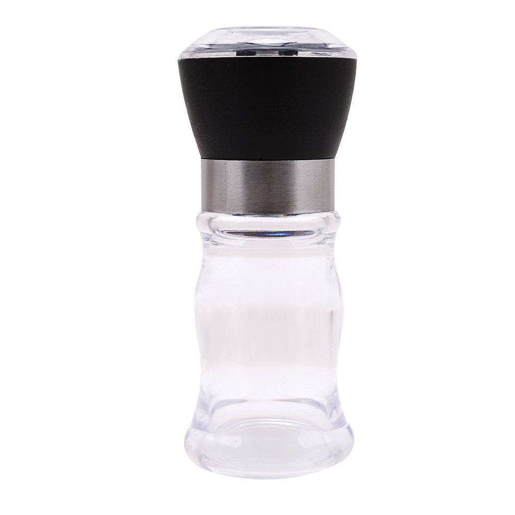 black LALANG Manual Pepper Grinder Salt Spices Mill Shaker Transparent Grinding Tools 